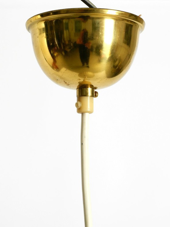 Image 1 of Beautiful round Cocoon pendant lamp in very good original vintage condition from the 1960s