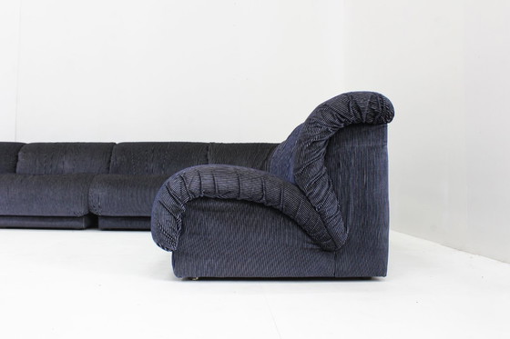 Image 1 of Vintage Italiaanse modulaire bank Doimo Salotti jaren 70 set van 7