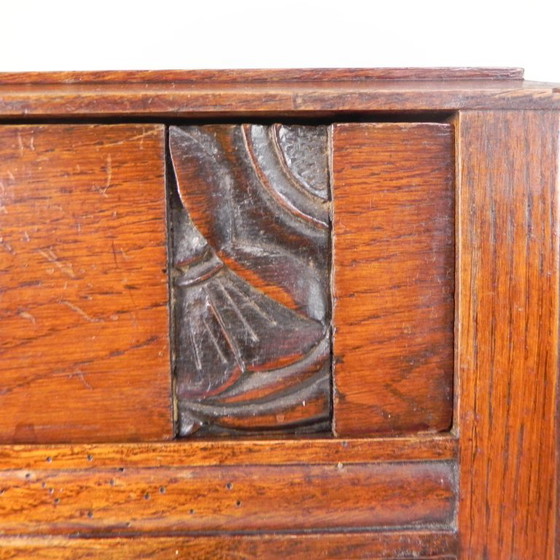 Art Deco nightstand with marble top, 1930s, Wood, Beige (photo 16 of 24)