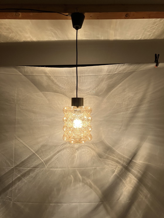 Image 1 of Lampada a sospensione a bolle Helena Tynell ocra, di Limburg Glashütte