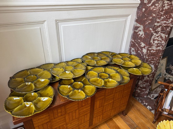 Set of 12 Gien Oyster Plates – Crockery, Ceramic (photo 6 of 20)