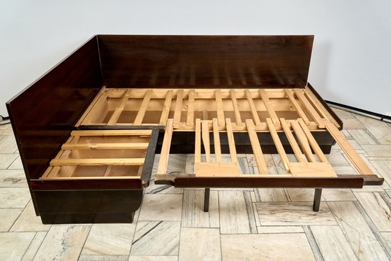 Image 1 of Art Déco hoekslaapbank van Jindřich Halabala voor UP Závody, jaren 50, Tsjechoslowakije