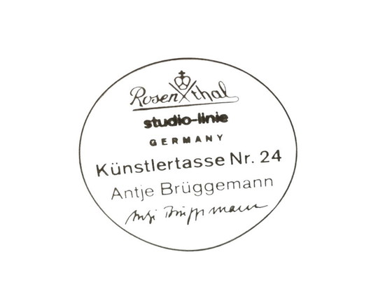 Image 1 of Rosenthal - Studio Line - Memphis style - Antje Bruggemann - Kunstlertasse Nr. 24 - Germany -.