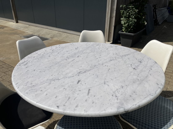 Image 1 of Angelo Mangiarotti M1 dining table Carrara marble 130cm As New!!
