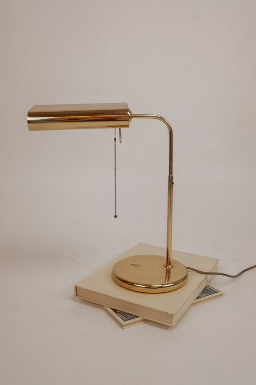 Vintage brass desk lamp by Sölken Leuchten, 1970s