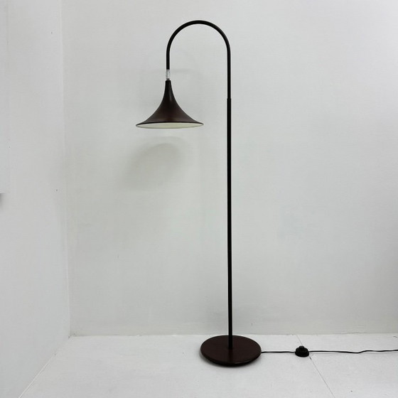 Image 1 of Hala Zeist Trompeten-Stehlampe in Braun, minimalistisch, niederländisches Design der 1970er Jahre