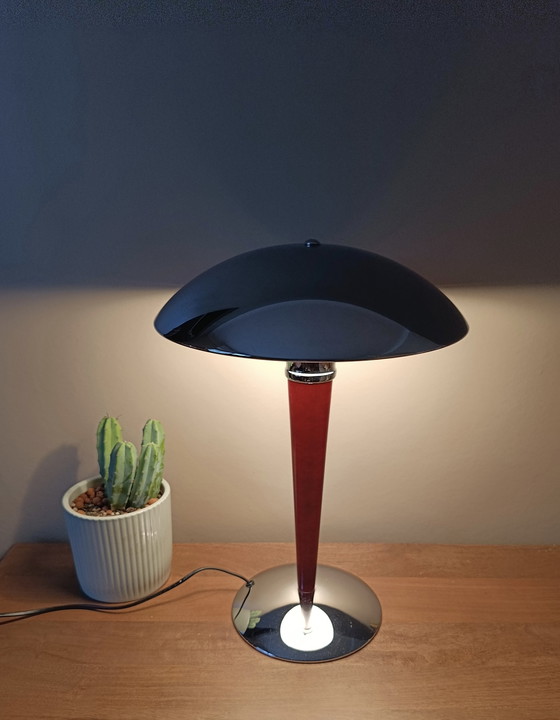 Image 1 of Mushroom lamp, also known as ocean liner lamp, Art Deco style, 1980