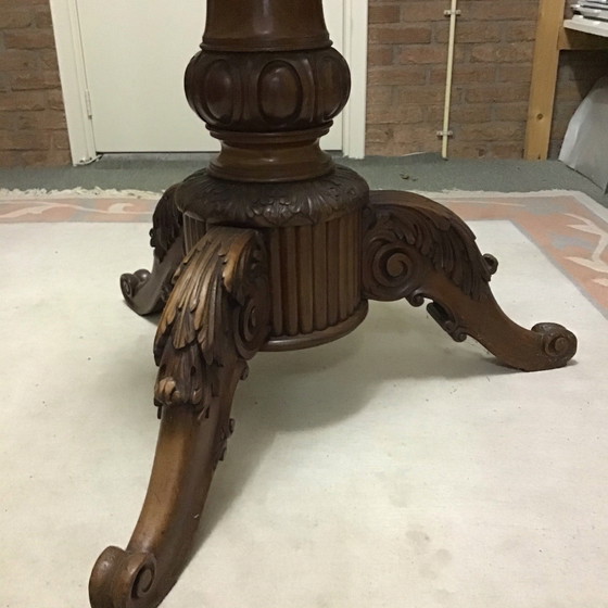 Image 1 of Antique ball-leg table