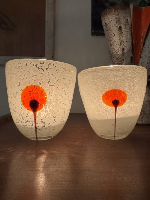 Murano glass candle holders from the 1970s