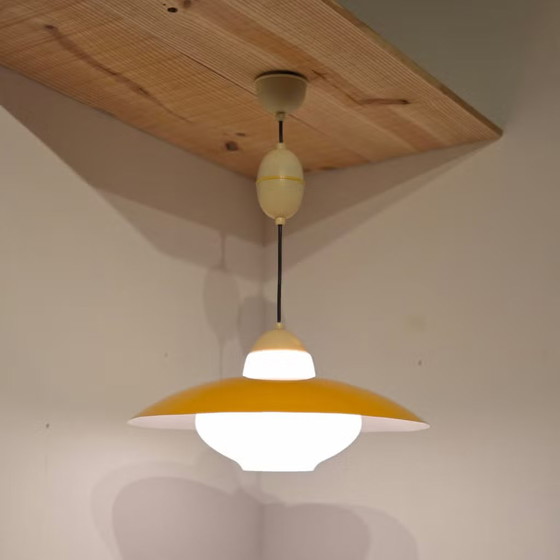 Philips, Louis Kalff UFO, Lampada a sospensione vintage anni '50 - '60, Lampade a sospensione, Metallo (foto 18 di 21)