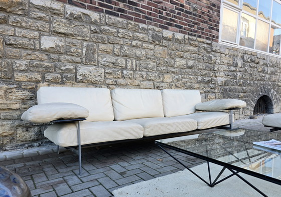 Image 1 of B B ITALIA DIESIS SOFA DAYBED VINTAGE JAREN 60 70 80 ZITSET LEREN SOFA BANKJES BANK