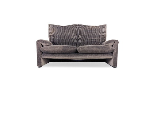 Cassina Maralunga tweezitsbank Vico Magistretti corduroy grijze bank