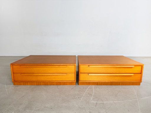 2x original WK Möbel teak sideboard midcentury 1960s chest of drawers