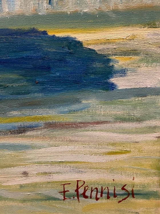 Image 1 of Antique oil painting on canvas, Post-Impressionist, Italy, 1930-1940