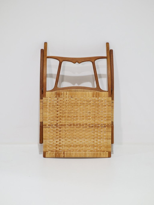 JH512 Folding Chair Hans J. Wegner eiken rotan Johannes Hansen – Hans Wegner, fauteuils, Wood, Vintage (photo 2 of 19)