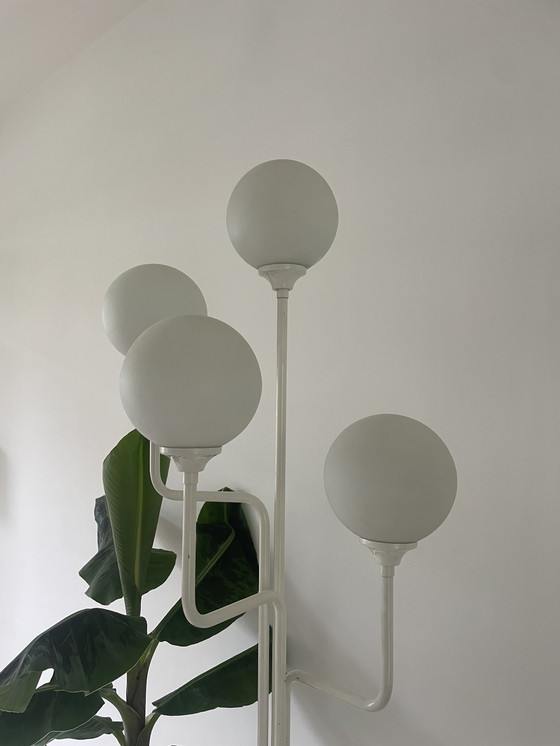 Image 1 of Witte space age lamp met bollen