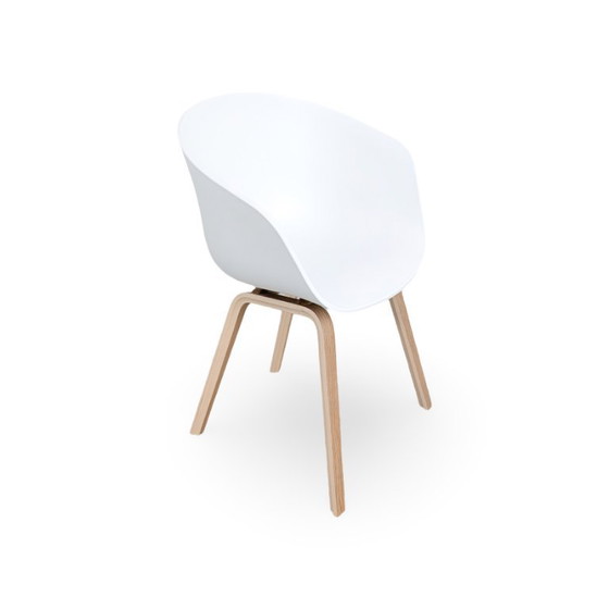 Image 1 of Set van 4 Hay AAC 22 fauteuils, ontwerp van Hee Welling, wit