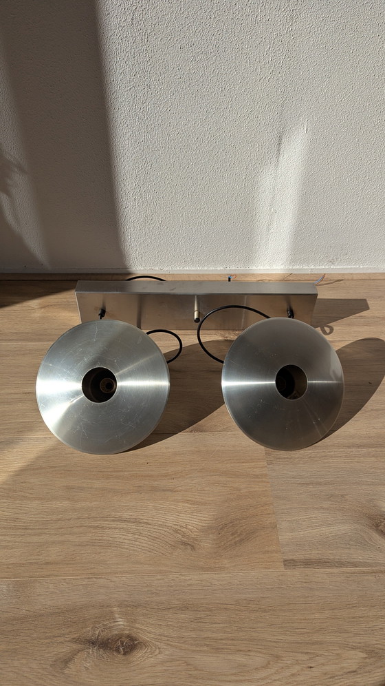 Image 1 of Lampada a sospensione doppia Hala Zeist UFO vintage in alluminio