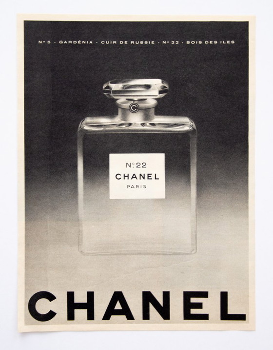 Image 1 of Original Vintage Chanel No. 22 Advertisement Poster 1963 / Framed / 33x25cm / Very Good Condition / Plakat