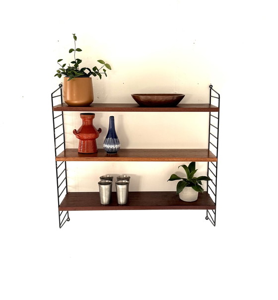 Image 1 of Vintage teak wall rack, Nisse String '60