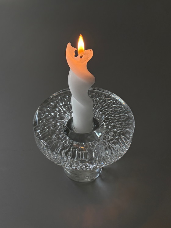 Bougeoir en verre vintage – Pukeberg Suède – Bougeoirs et chandeliers, Glass, Scandinavian (photo 5 of 6)