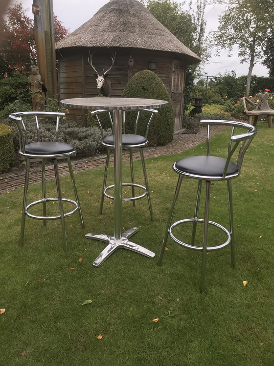 Image 1 of Bar table with 2 stools from 1970-1975