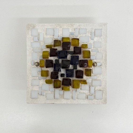 Image 1 of Brutalistische Wandleuchte aus Glas und Harz, 1970er Jahre, Deutschland