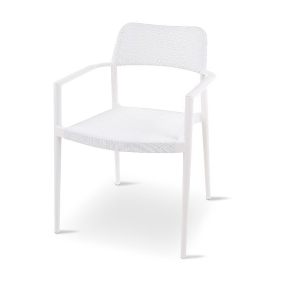 6 Fauteuils Alu Blanc – Castle-Line, Chaises de jardin, Aluminium (photo 2 of 5)