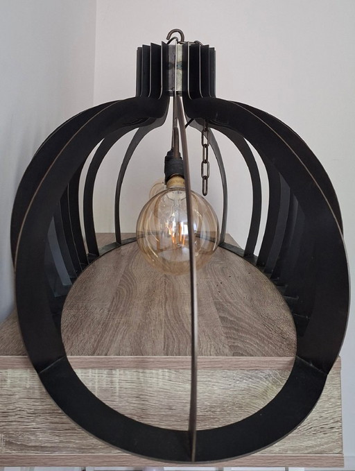 Modern industrial design pendant lamp Catania black 140cm Ztahl