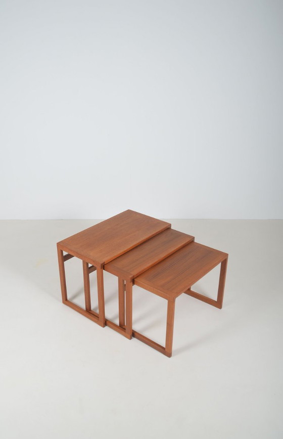 Image 1 of Tables gigognes danoises conçues par Kai Kristiansen pour Vildbjerg, années 1960