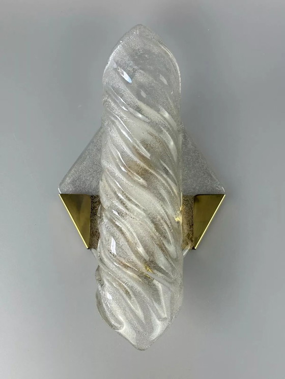 Image 1 of Lampada da parete XL anni '60 e '70 Applique da parete Kaiser Leuchten Ottone Vetro Space Age