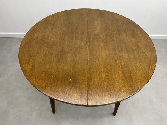 Image 1 of table à manger ronde extensible vintage