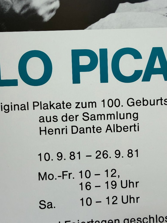 Pablo Picasso (1881–1973), Raiffeisen Galerie Reutte, 1981, Vintage Exhibition Poster, Printed in Germany (photo 6 of 8)