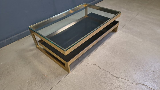 Image 1 of Vintage two tier belgochrom 23kt coffee table, 1970s