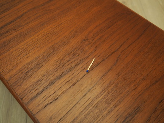 Danish Teak Veneer Coffee Table With Black Tapered Legs, 1960s – Wood (photo 9 of 10)