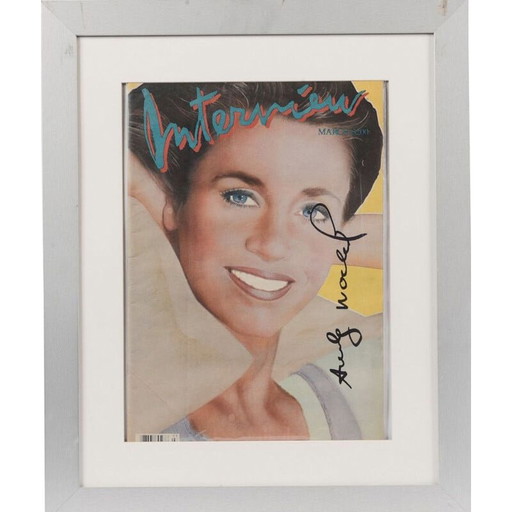 Alte Titelseite der Zeitschrift "Interview mit Jane Fonda" von Andy Warhol, 1984er Jahre