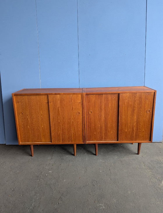 2x Vintage Teak Dressoir / Boekenkast - Jaren 60 – Hout (photo 5 of 20)