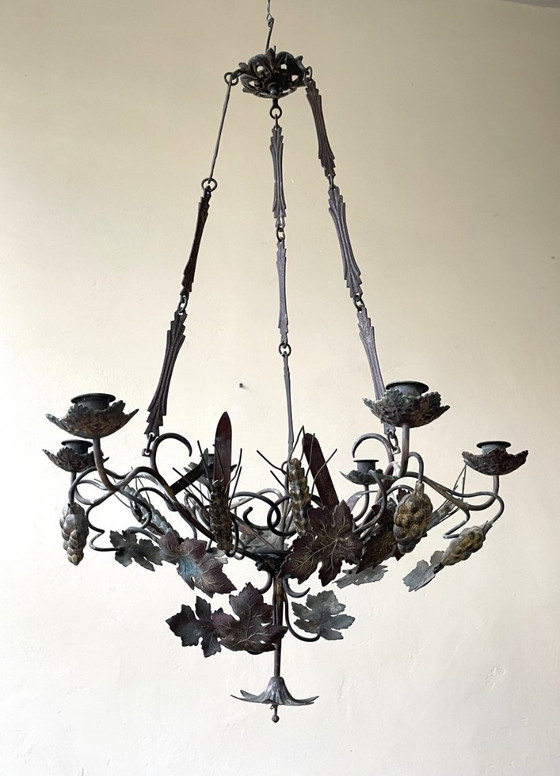 Image 1 of Unique Harvest Lamp Church Lamp Lamp for candles French antique
