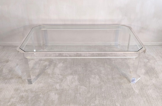 Image 1 of 😍✨ Stunning Altuglas and glass coffee table – signed Marc Micoud, circa 1970 ✨😍