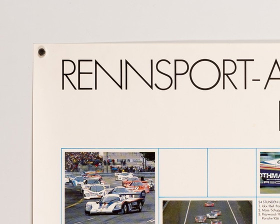Image 1 of Porsche 956 in sezione – 1982 – Poster originale vintage Porsche di Bruno Betti – Design industriale – 76x102 cm