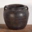 Small antique dark colored ceramic vase (c.1900) #1 (photo 17 of 18)