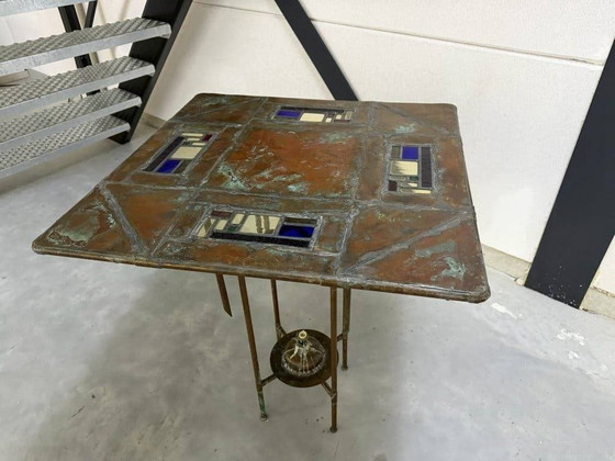 Cor de Ree – Tavolino unico / oggetto d'arte (1991) – Tavolini, polished steel, Vetro (photo 4 of 10)