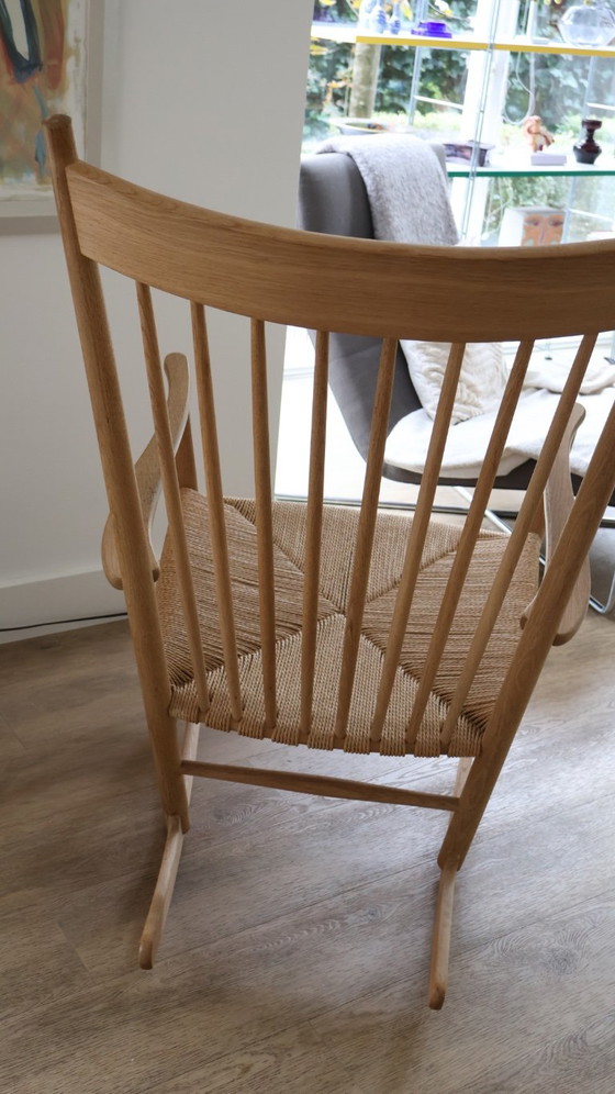 Fredericia Wegner J16 schommelstoel, Hans Wegner, Schommelstoelen, Hout, Anders, Beige, Scandinavian (foto 11 van 17)