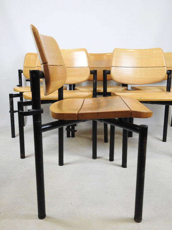 Image 1 of 6 Vintage Martin Stoll Scandinavian Chairs, 1960s/70s, Beige with Black Legs