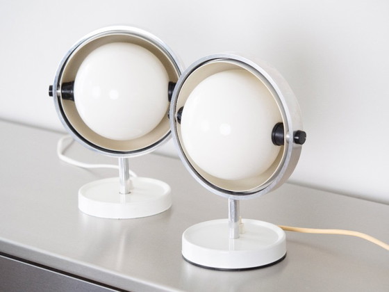 Pair of 2 Very Rare Moonlight Table/Wall Lamps by Flemming Brylle, 1960s – Pendant lamps, Aluminium (photo 4 of 11)
