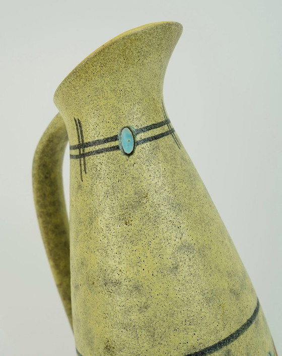 Image 1 of Scheurich vaas uit het midden van de 20e eeuw met ruw glazuur en abstracte decoratie, model 273-38