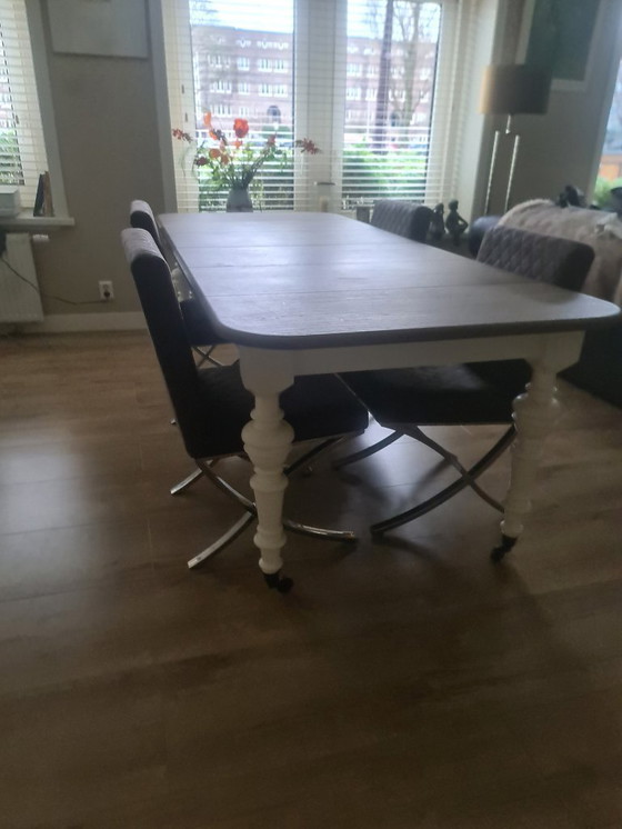 Image 1 of Oak wooden dining table