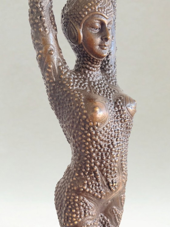Image 1 of Art Deco style bronze sculpture – Dancer – signed D. H. Chiparus – 47 cm