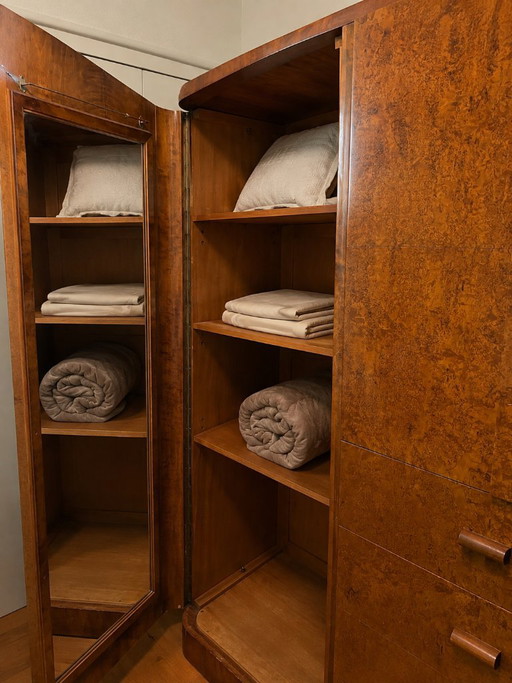 Splendido set da camera da letto in noce composto da 4 pezzi. – kledingkasten, Wood (photo 2 of 7)
