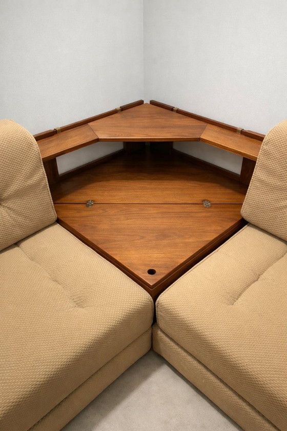 Image 1 of Canapé d'angle style années 60-70, modèle modulable de Drevotvar.